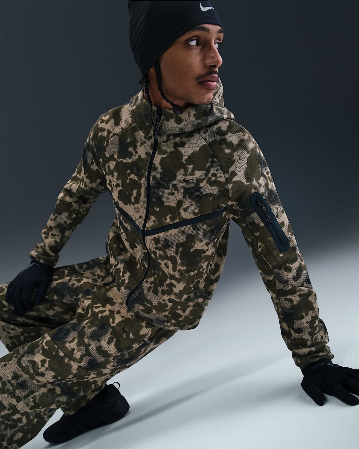 Men's Full-Zip Fleece Camo Windrunner Jacket